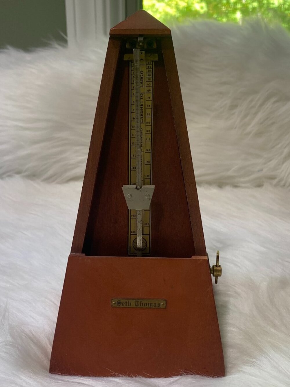 Seth Thomas de Maelzel pyramid-shaped Non-working Metronome Wood